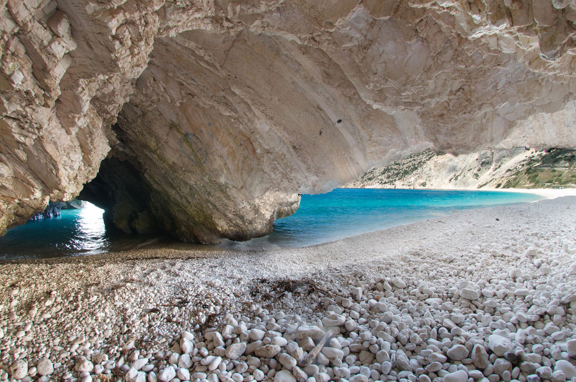The little cave in Myrtos